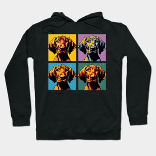 Pop Retro Vizsla Art Painting - Cute Puppy Hoodie